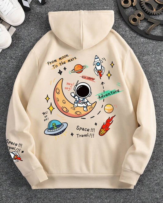 Astronaut And Alien printed hoodie